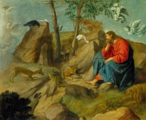 Moretto Da Brescia, 1525, Christ au désert. Moretto Da Brescia, le Christ au Désert, XVIe s.