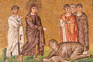 Jésus et la femme hémoroïsse, Saint Apollinaire, Ravenne, VI°s.
