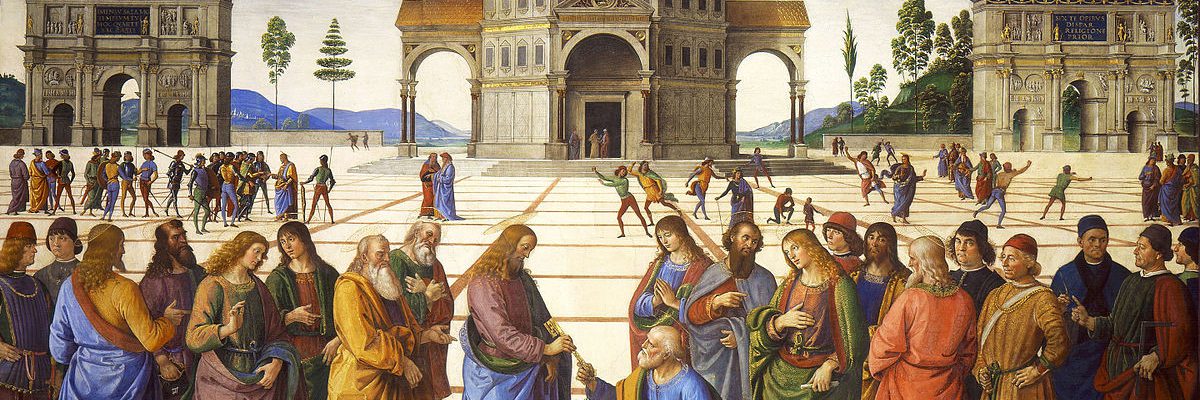 Remise des clefs à saint Pierre, Le Perugin, 1481