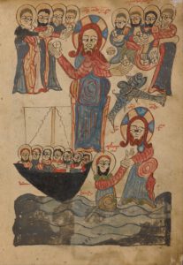Multiplication des pains et marche sur les eaux, 1386