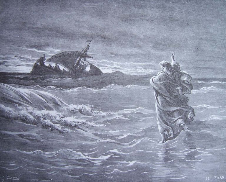 Jésus marche sur la mer, Héliodore Pisan, 1880