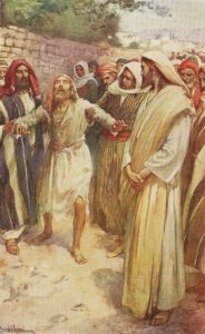 Harold Copping, Jesus Heals Blind Bartimaeus, 1920