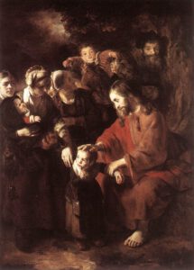 Nicolaes_Maes, le Christ bénissant les enfants, 1652.