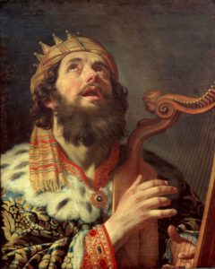 Gerard van Honthorst, le Roi David jouant de la harpe, 1622