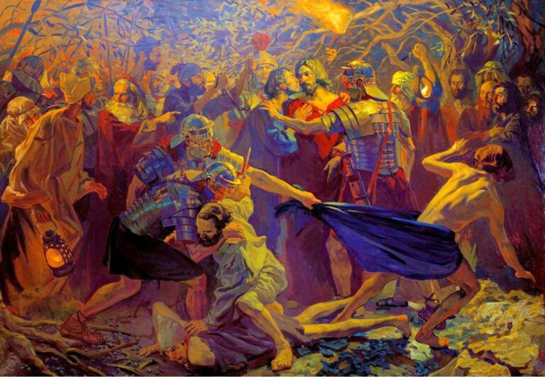 Pavel Popov, Judas trahit Jésus par un baiser, XX°s.