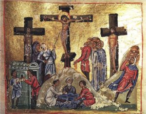 Manuscrits des évangiles de Gelati, La Crucifixion,12th