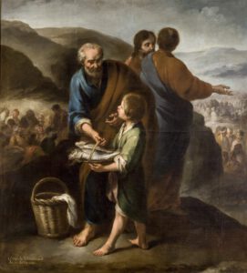 Le miracle des pains et des poissons, Juan de Espinal, 1750