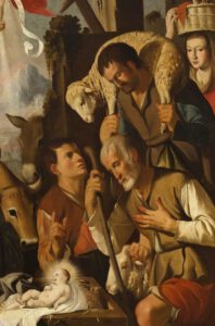 Adoration des bergers, Mateo Gilarte (Musée du Prado), détail,1651