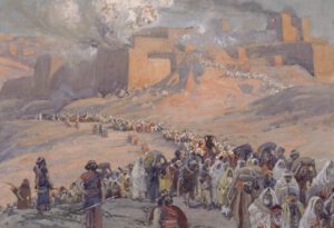 James Tissot, le départ en exil des Jersusalemites, XIX°