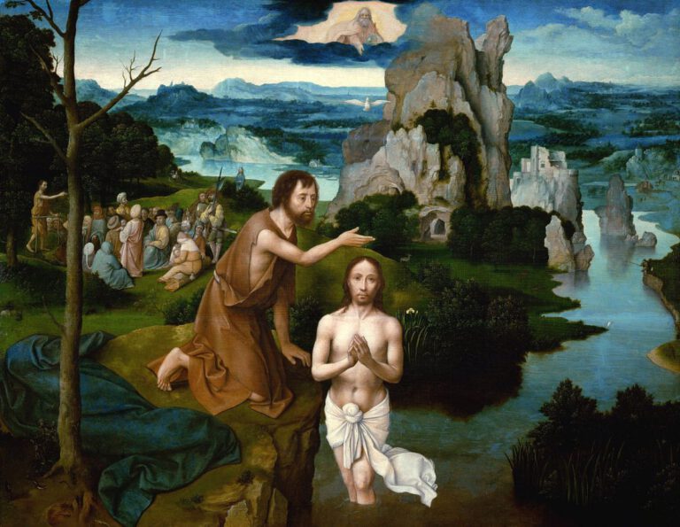Joachim Patinir, le baptême de Jésus,1510