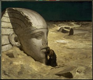 Elihu Vedder, la question au sphinx, 1836 