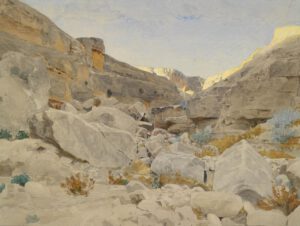 1893, Adolf von Meckel (attr), Paysage du Sinaï