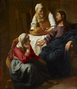 Johannes Jan Vermeer, Le chrsit dans la maison de Marthe et Marie, 1654