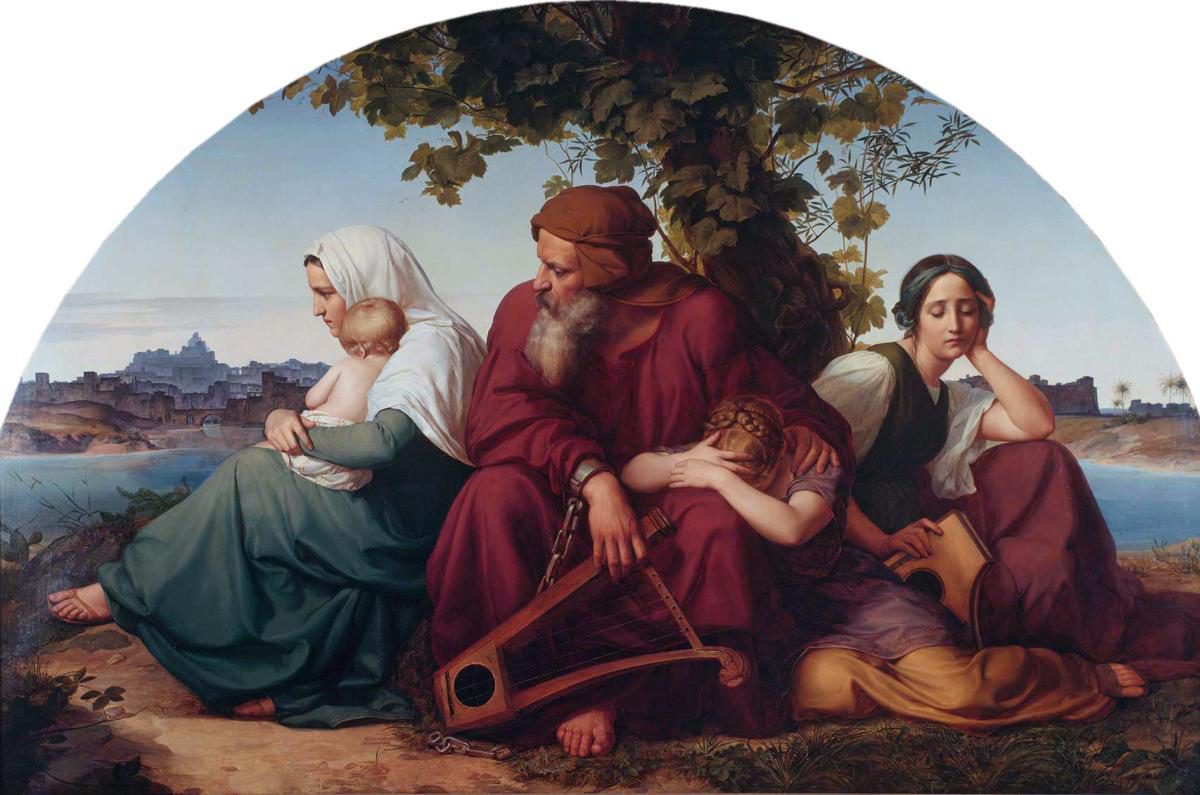 Edouard Bendemann, Tristesse des juifs exiles, 1832.