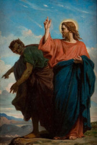 Félix Joseph Barrias, la tentation du Christ par le diable, 1860