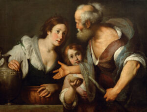 Bernardo Strozzi, Elie et la veuve de Sarepta, 1640