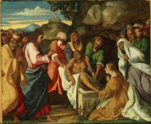 Palma Vecchio, La résurrection de Lazare, 1514