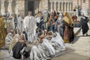 James Tissot, Jésus et les pharisiens, 1891.