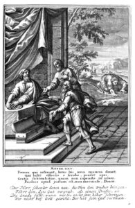 Parabole des talents, gravure, 1712