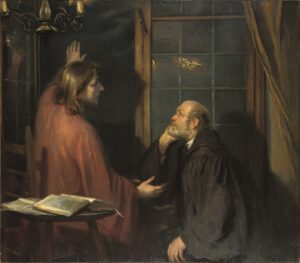 Fritz von Uhde, LeChrist et Nicodème, v.1886