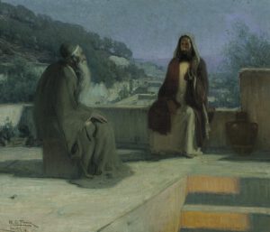 Henry Ossawa Tanner, Jésus et Nicodème, 1899
