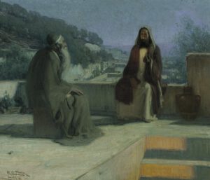 Henry Ossawa Tanner, Jésus et Nicodème, 1899 