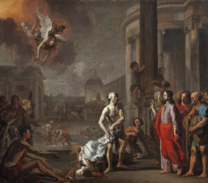 Abraham Hondius, Jésus à la piscine de Bethsaïda, 1669