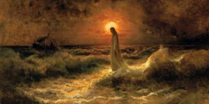 Julius Sergius Von Klever, Le christ marchant sur les eaux,1880