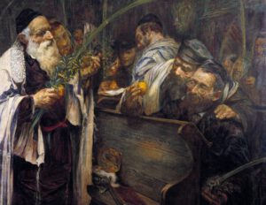 Sukkot In The Synagogue. Leopold Pilichowski (1869-1933). 
