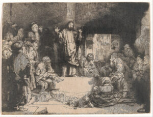 Rembrandt van Rijn, Chrsit prêchant(La_Petite_Tombe), 1652