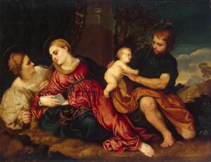 Paris Bordone, La sainte famille avec sainte Catherine, 1520