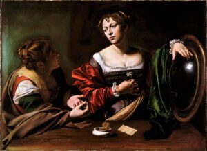 Le Caravage, Marthe et Marie ou la conversion de Marie Madeleine, 1599