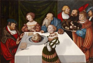 Lucas Cranach l'ancien,Le festin d'Hérode, XVIe s.