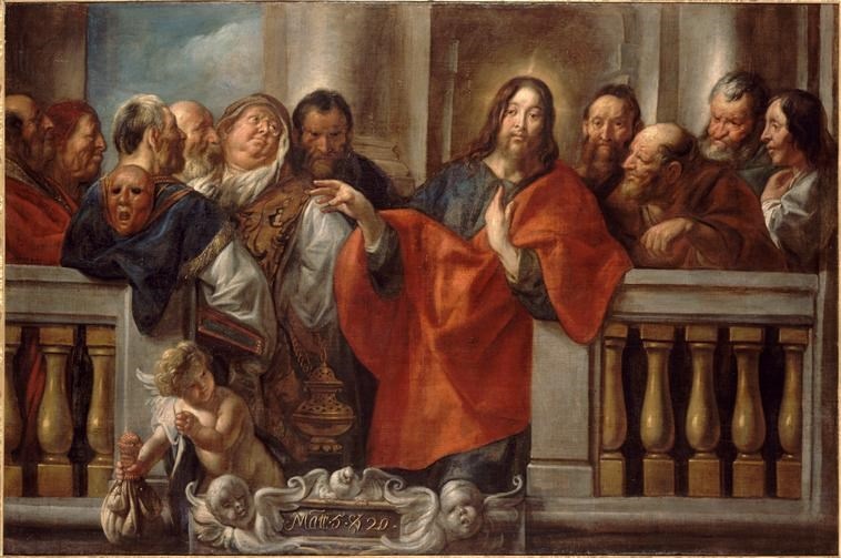 Jacob Jordaen, Le Christ et les pharisiens, 1660