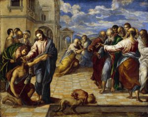 El Greco, La guérison de l'aveugle, 1570