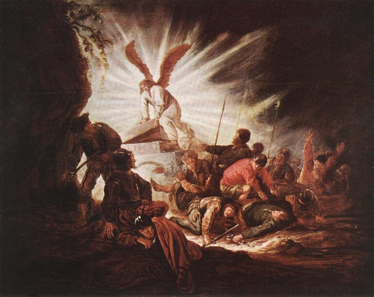 Benjamin Gerritsz Cuyp, L'ange ouvrant le tombeau du Christ, 1640