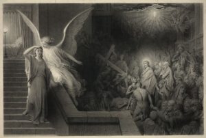 "Le Rêve de la femme de Pilate" ("The dream of Pilate's wife"). Engraving par Alphonse François (1814-1888) d'après Gustave Doré.