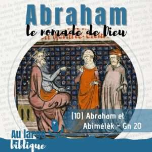 Abraham et Sara devant Abimélek, Paris. Bibliothèque Sainte-Geneviève, Ms. 22 f. 025v, 1325-1335.